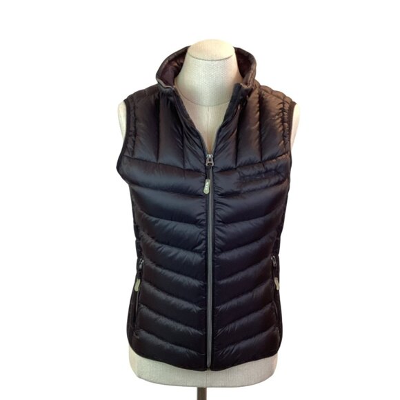 Tumi Down Quilted Womens M Puffer Vest Nylon Black - Picture 6 of 16